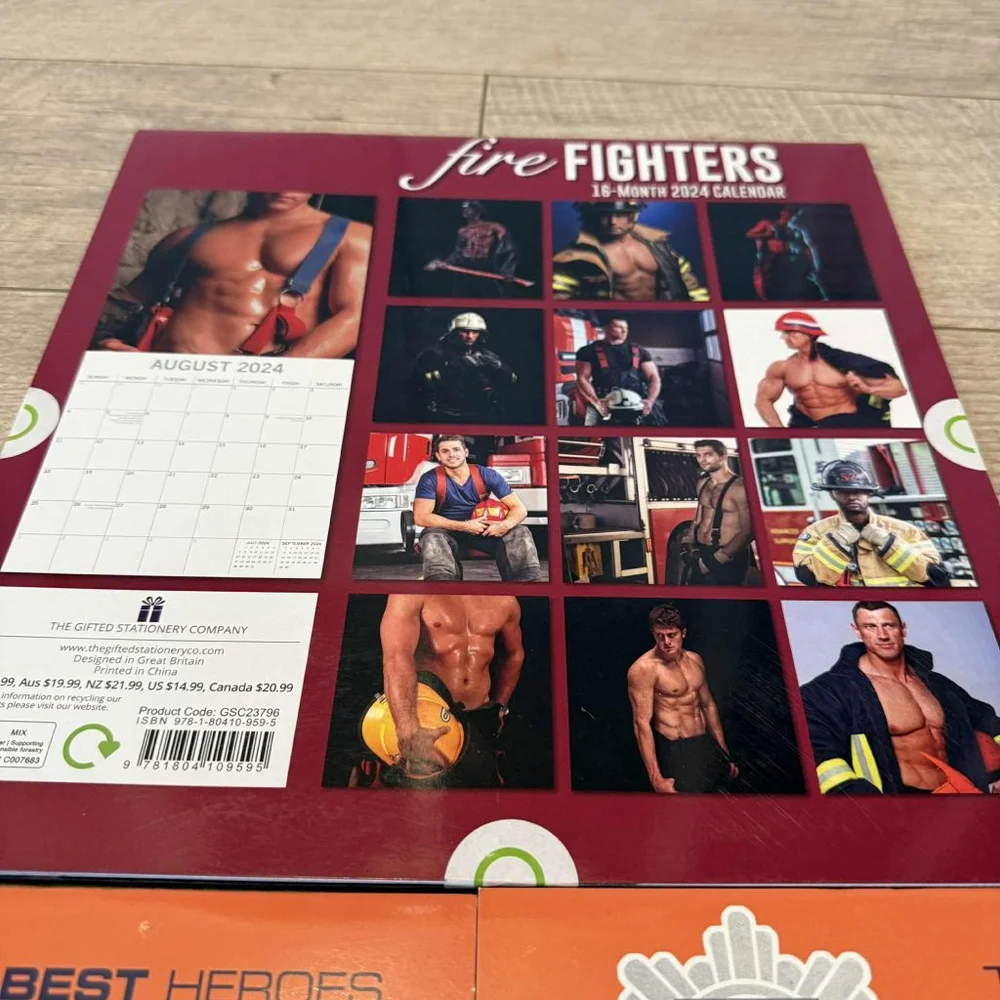 Firefighters 2024 Calendar Blue Orange